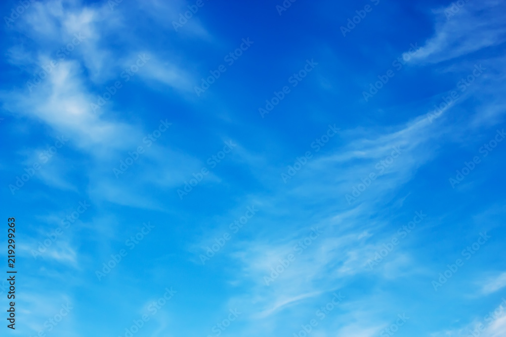 View on beautiful white clouds in a blue sky View on beautiful white clouds in a blue sky