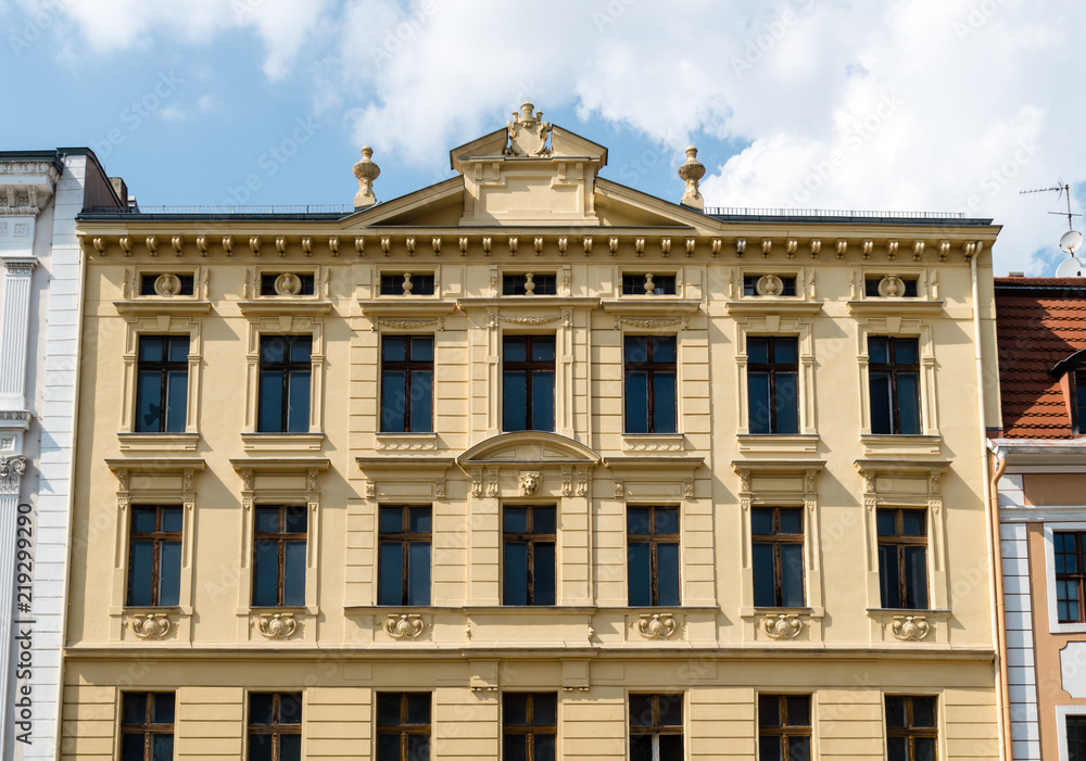 Low Angle View of Building against Cloudy Sky in Görlitz, Germany