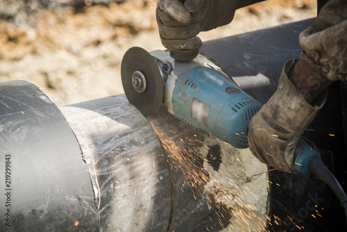 Grinding with sparks