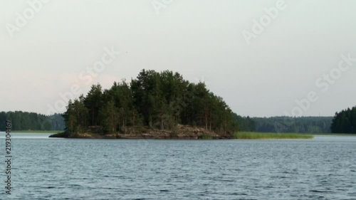 Finland small island on lake