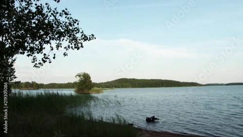 Lake in Finland at dawn 01