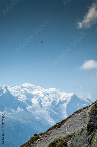 Parapente et Mont Blanc