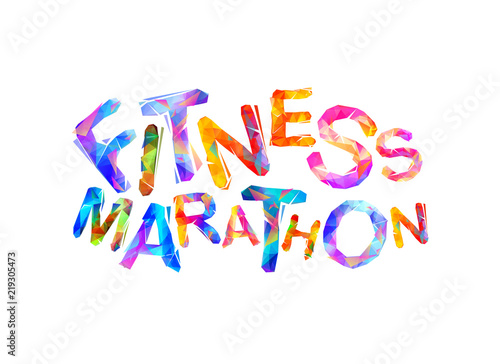 Fitness marathon. Words of triangular letters