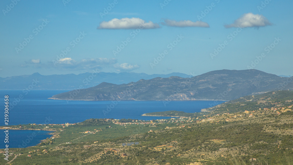 View over peloponnese coast