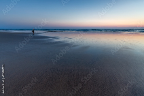 Lone Photographer  Constantine Bay  Cornwall