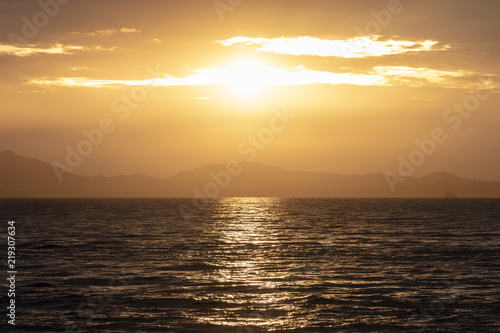 sunset over the sea