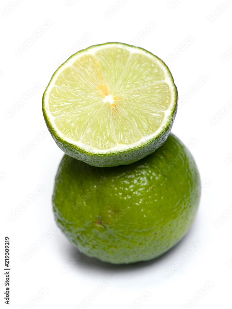 Sliced ripe lime Sliced ripe lime