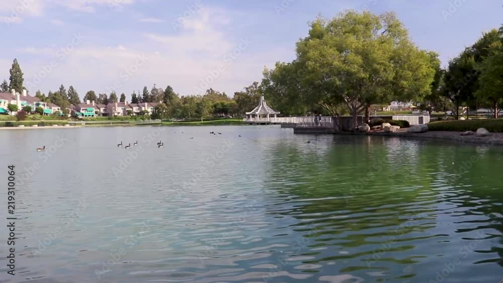 Irvine Lake Park in Irvine California during hot summer day. Irvine Lake Park in Irvine California during hot summer day.