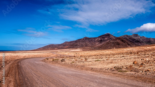 Weg an der Westküste von Fuerteventura