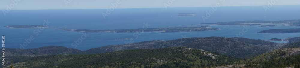 View from Cadillac Mountain in Acadia National Park, Maine, USA