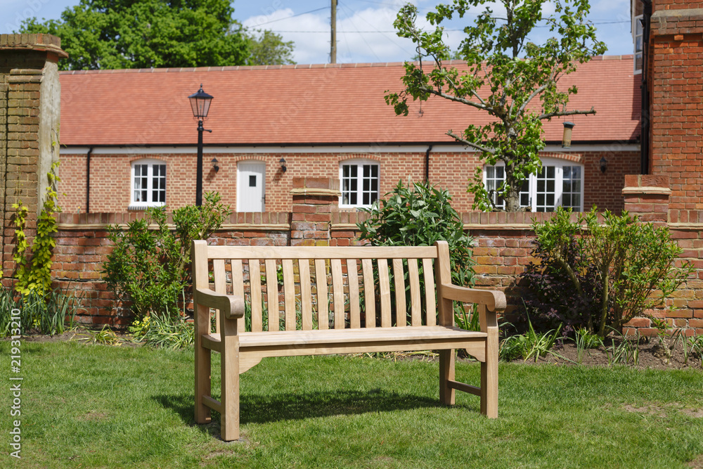 Teak wooden garden bench