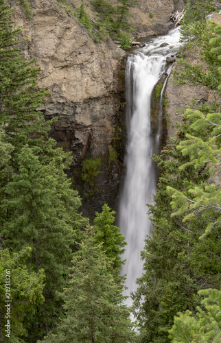 Time Lapse of Tower Falls in Yellowstone National Park Wyoming