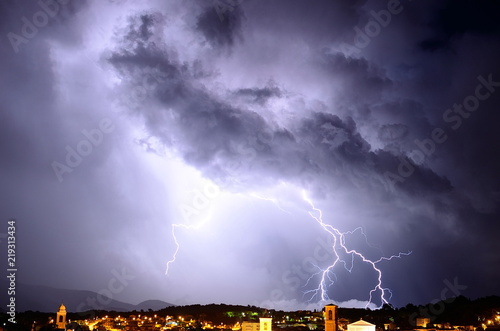 Lightning on the city © Alessandro