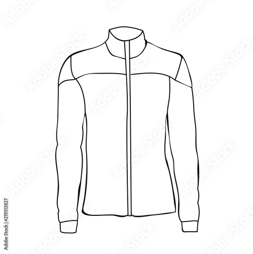 vector isolated, sketch sports jacket