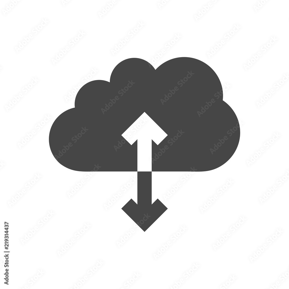 Cloud computing simple vector icon or logo Cloud computing simple vector icon or logo