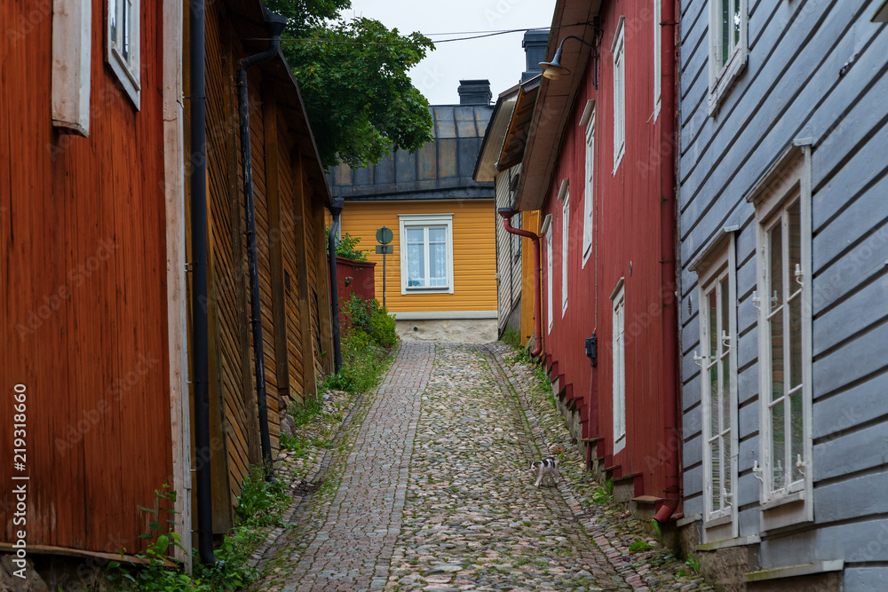 Cityscape of Porvoo, Finland, Scandinavia..