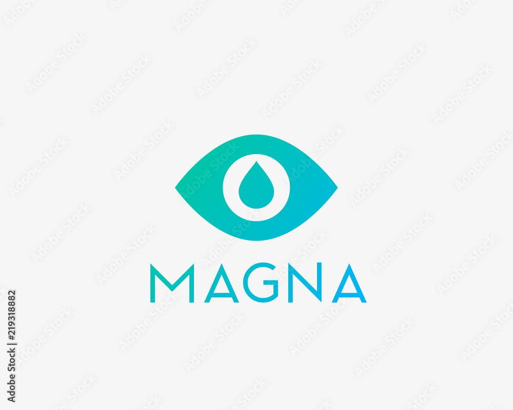 Abstract eye tear logo design. Water drop view look vector logotype. Abstract eye tear logo design. Water drop view look vector logotype.