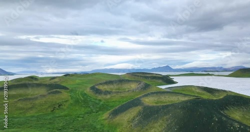 Skútustaðagígar Pseudo Craters At Lake Myvatn, Northern Iceland