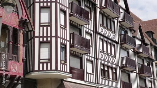 Deauville city centre in France close up