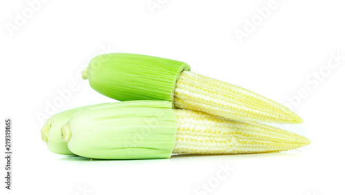 baby corn isolated on white background