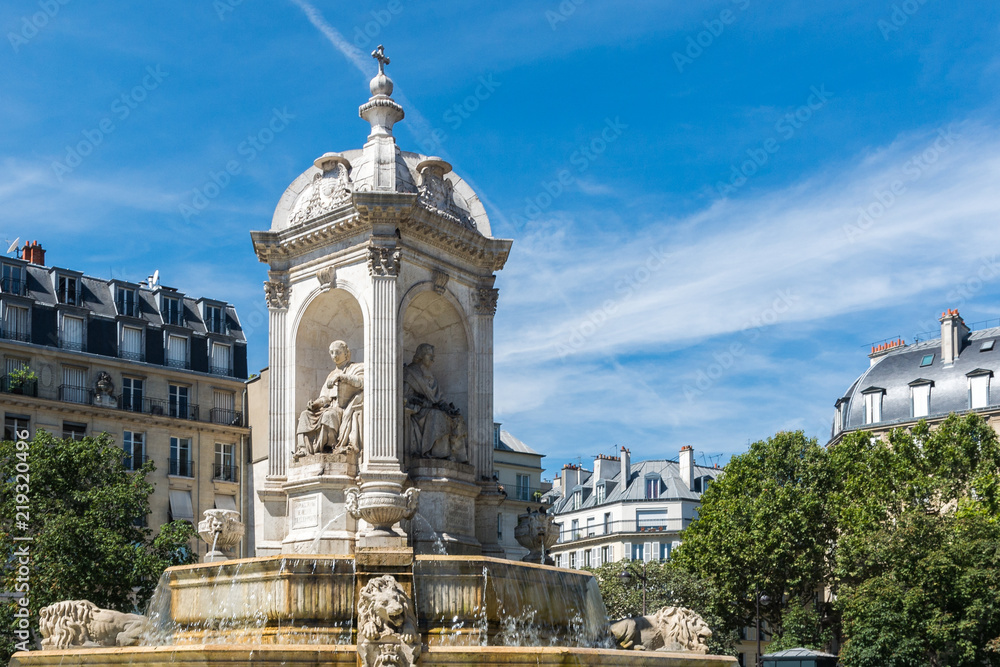 The Fountain Saint-Sulpice in Paris