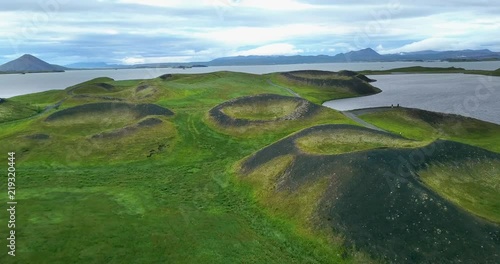 Skútustaðagígar Pseudo Craters At Lake Myvatn, Northern Iceland