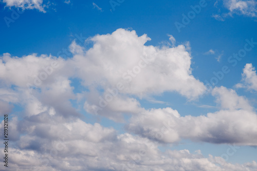 Fototapeta Naklejka Na Ścianę i Meble -  Rain clouds against the blue sky. Concept weather forecast