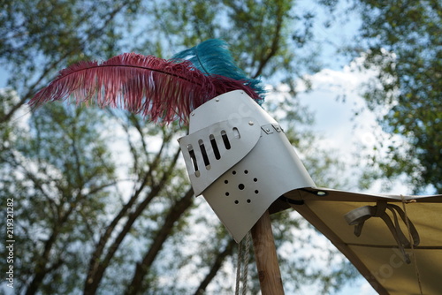 Artfully Handforged Knights armor and helmets for collecting and carrying on festivals 