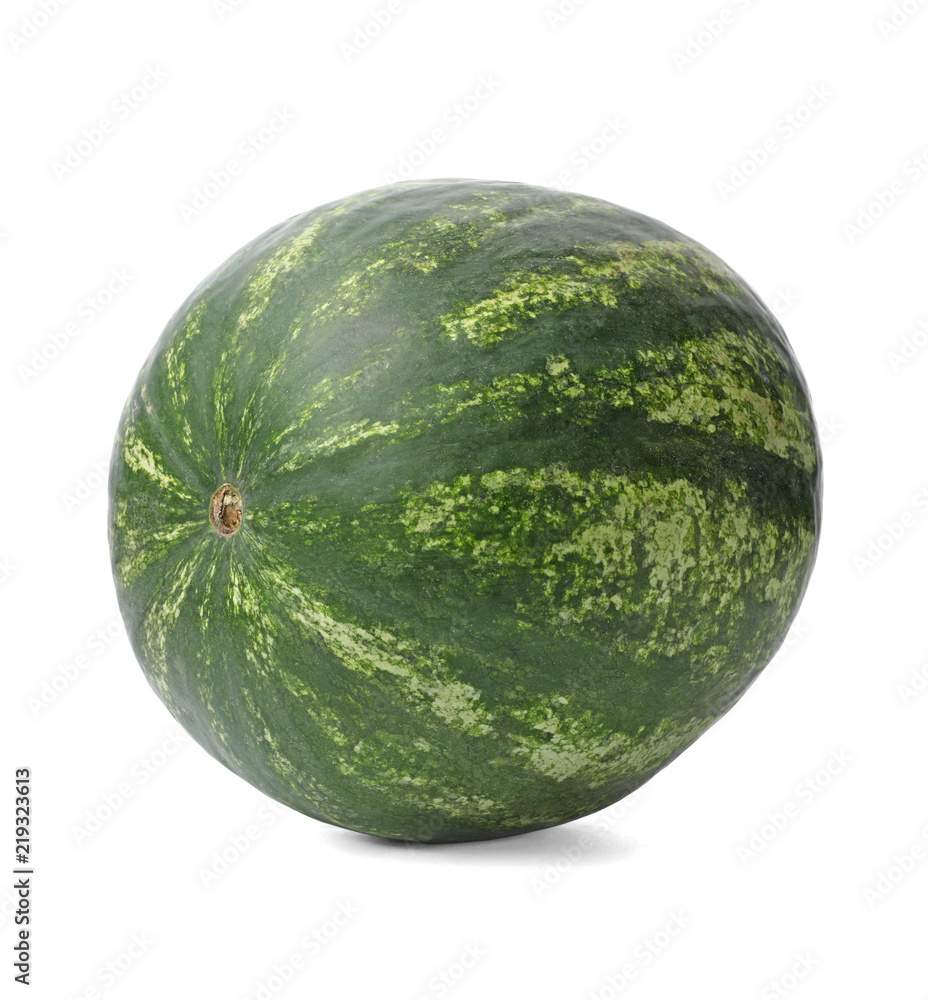 Whole ripe watermelon on white background Whole ripe watermelon on white background