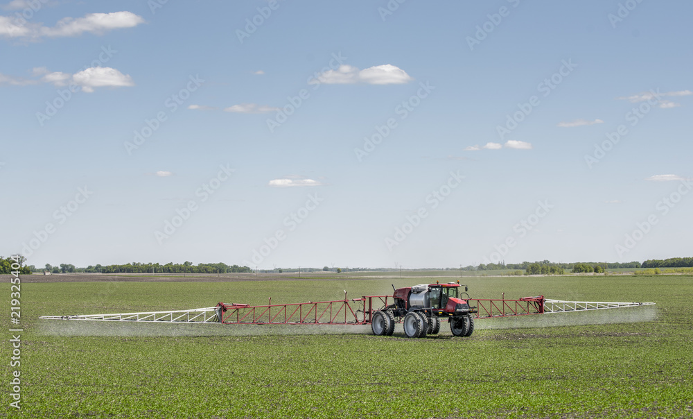 Spraying for weed control soybean Spraying for weed control soybean