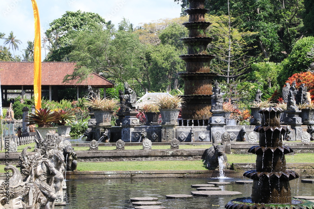 Brunnen Pagode Wasserpalast Tirta Gangga Bali Indonesien