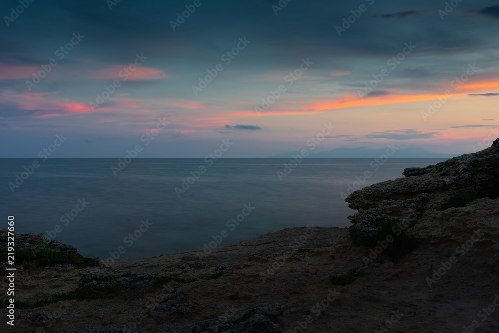 Sunset in Fanari beach, Komotini, Greece