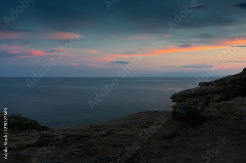 Sunset in Fanari beach, Komotini, Greece