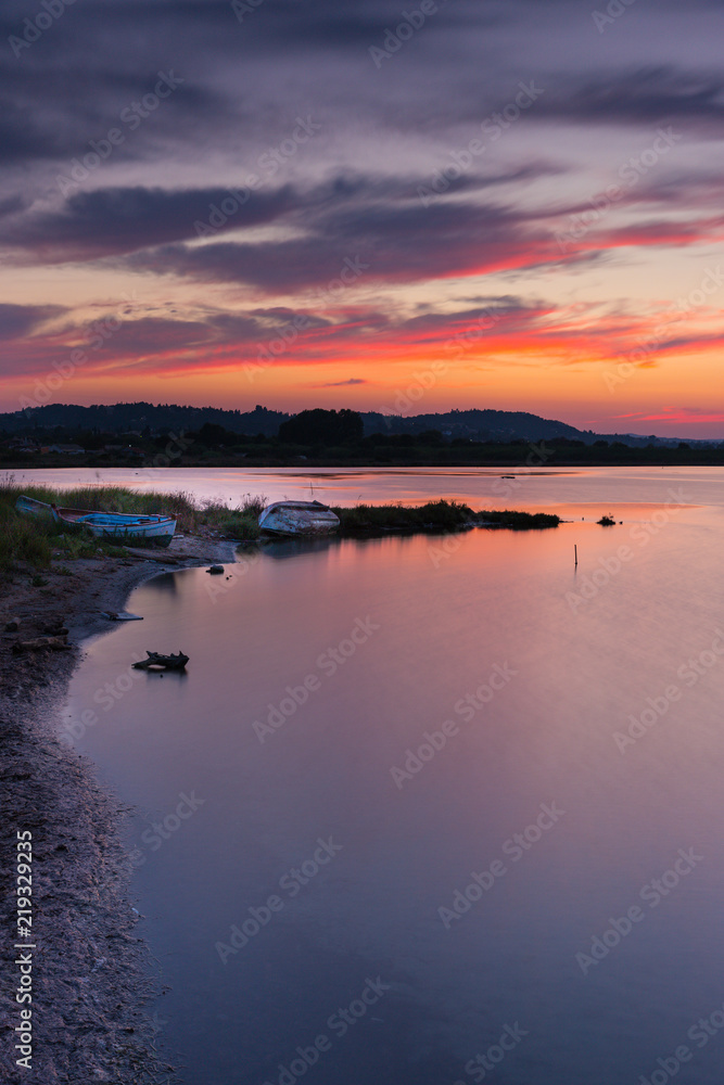 Sunset in Kanoni, Corfu, Greece