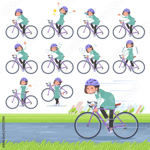 flat type tunic Middle women_road bike