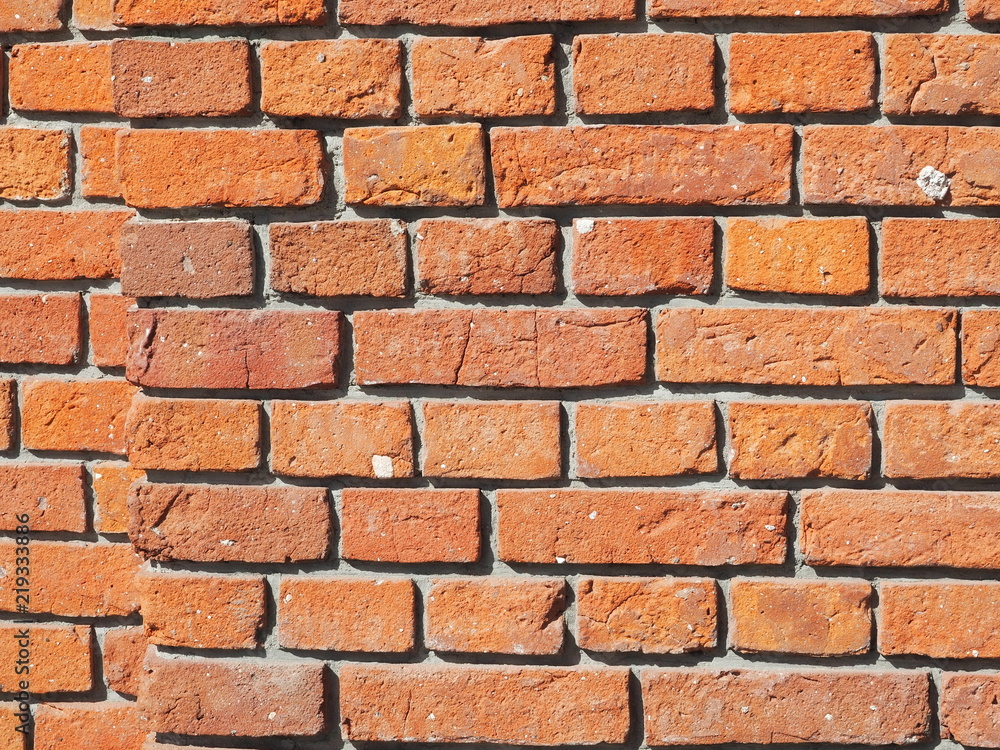 Fototapeta premium Ściana z cegły pomarańczowej