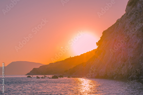Beautiful sunrise over the sea © Dany