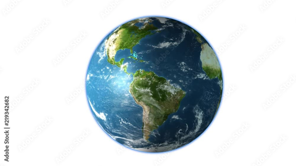 planet earth in rich colors isolated on white background planet earth in rich colors isolated on white background