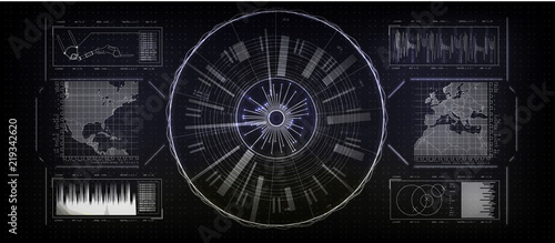 Hud head-up display. Confrontation of the state on the map.