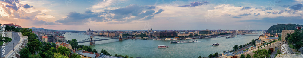 panorama of budapest and the danube river