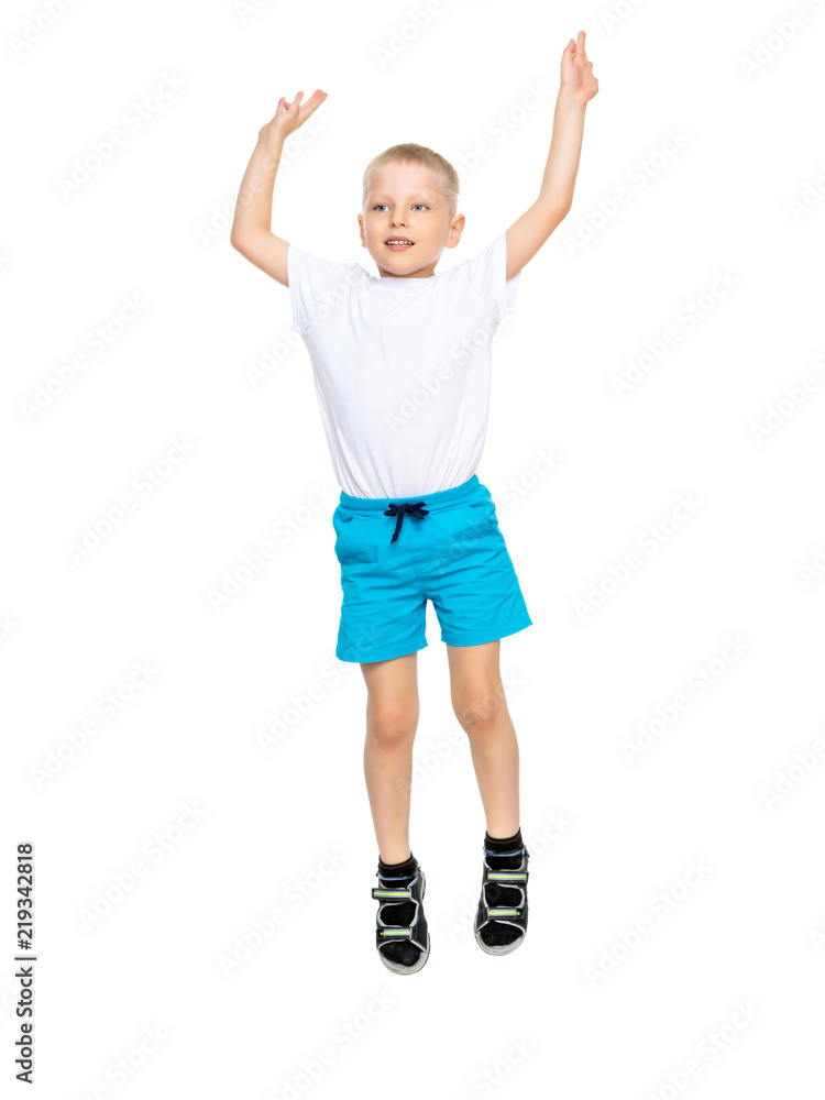 Little boy jumping Little boy jumping