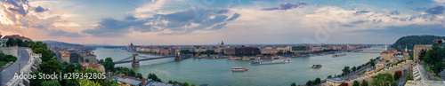 panorama of budapest and the danube river © h3design