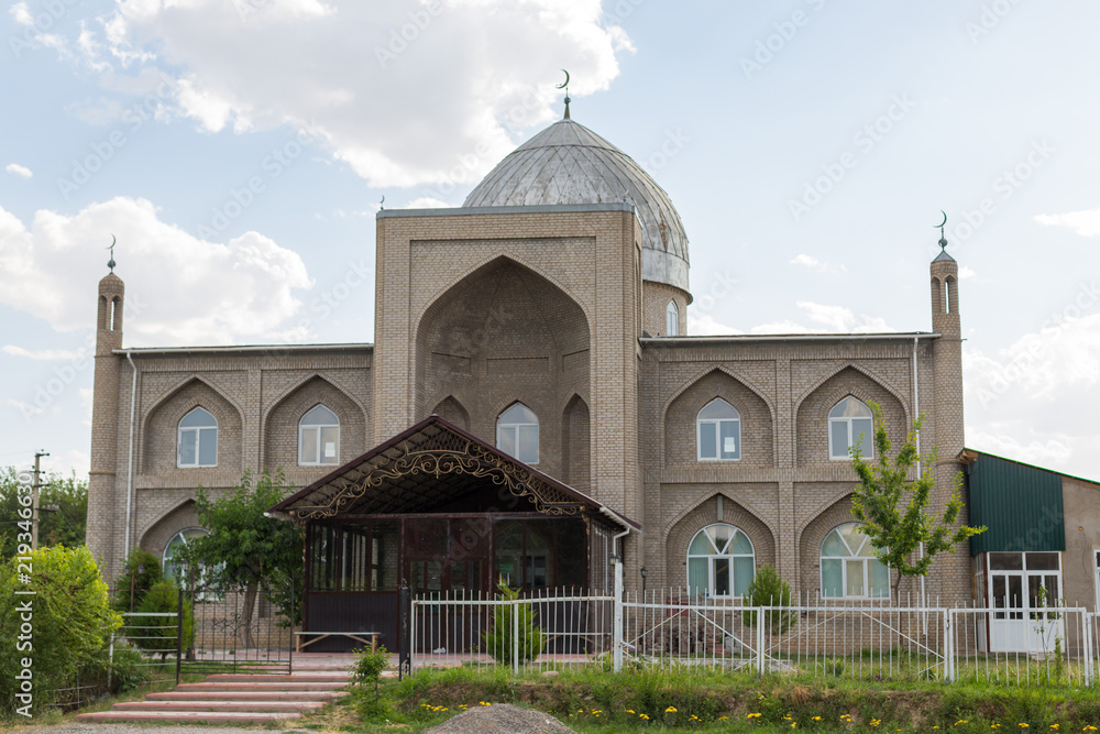 mosques in Kazakhstan. IBRAHIM ATA. Sairam. Against the sky