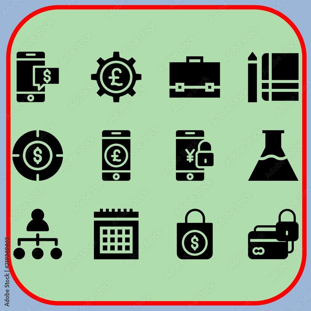 Simple 12 icon set of business related teamwork, notebook, smartphone and smartphone vector icons. Collection Illustration Simple 12 icon set of business related teamwork, notebook, smartphone and smartphone vector icons. Collection Illustration
