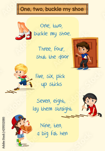 One two buckle my shoe concept