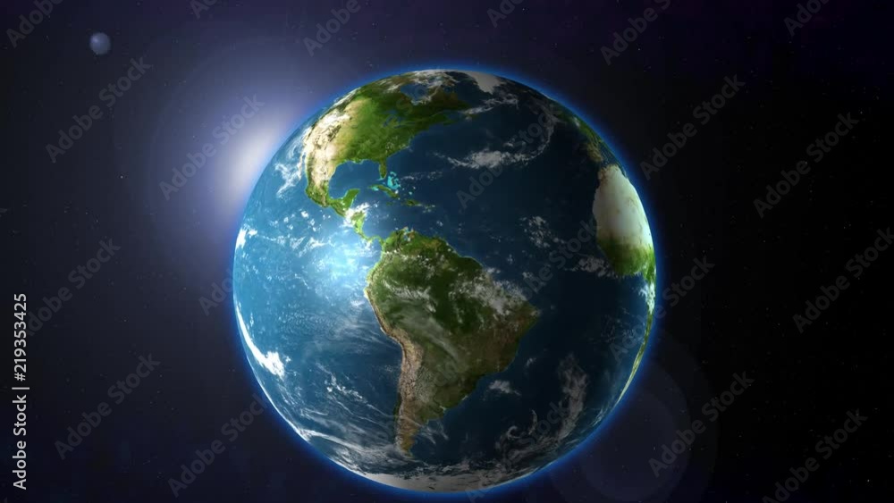 planet earth in space with sunlight planet earth in space with sunlight