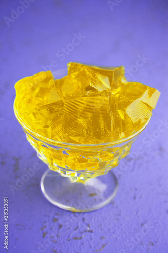 Crystal Bowl Full of Lemon Jelly
