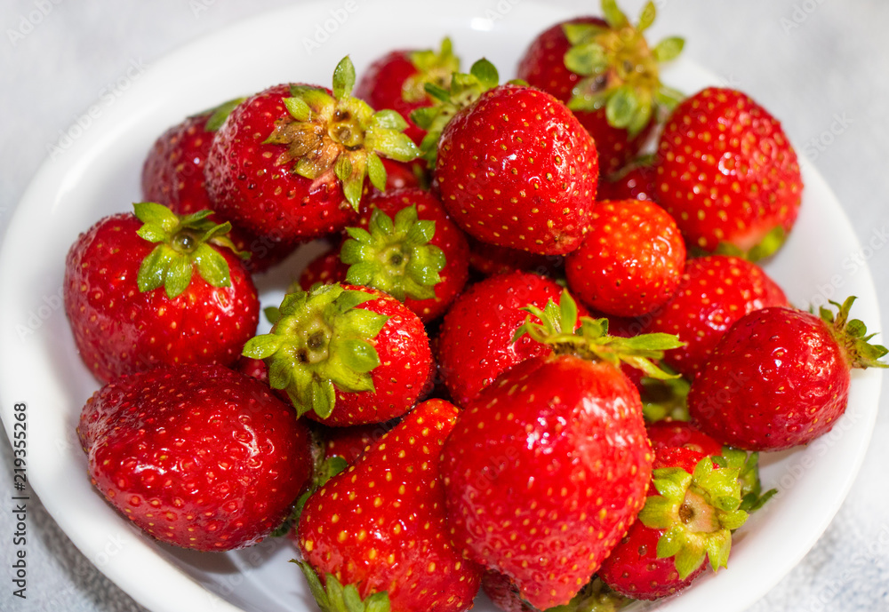 Local Strawberries in a bowl Local Strawberries in a bowl