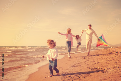 happy family enjoying vecation during autumn day © .shock