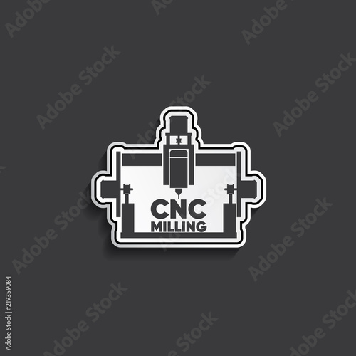 cnc milling, cnc machine icon